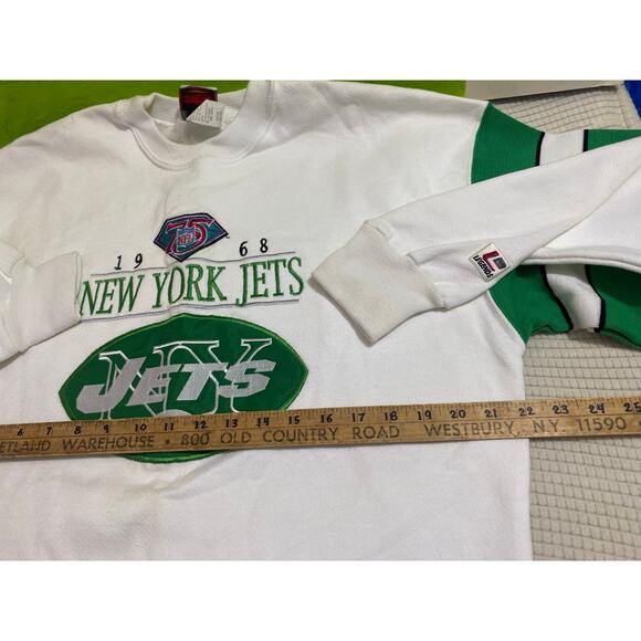 Vintage 1994 New York Jets Embroidered Heavyweight Sweatshirt Size M 22x28 - Picture 3 of 14